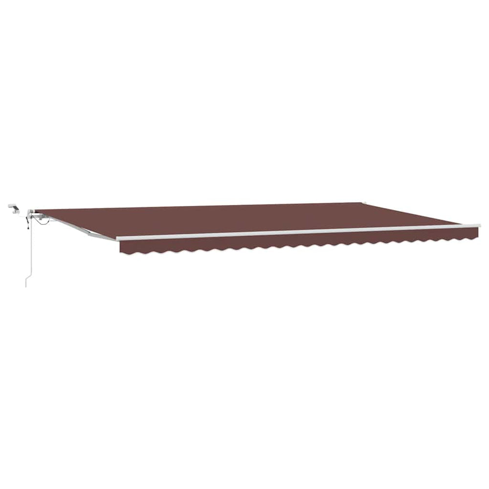 vidaXL Awning Automatic with LED Brown 600x300 cm