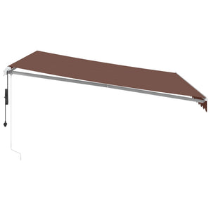 vidaXL Awning Automatic Brown 400x350 cm