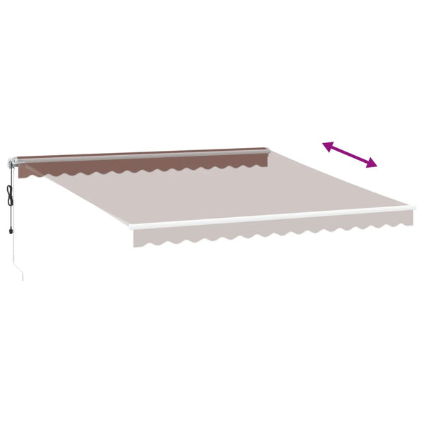 vidaXL Awning Automatic Brown 400x350 cm