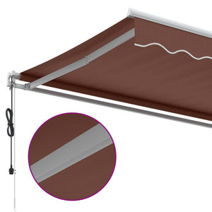 vidaXL Awning Automatic Brown 400x350 cm
