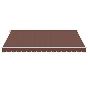 vidaXL Awning Automatic with LED Brown 400x350 cm