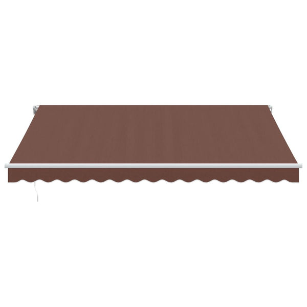 vidaXL Awning Automatic with LED Brown 400x350 cm