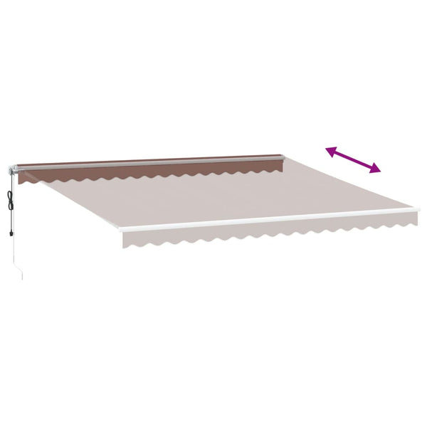 vidaXL Awning Automatic Brown 450x350 cm