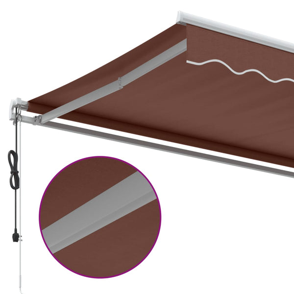 vidaXL Awning Automatic Brown 450x350 cm