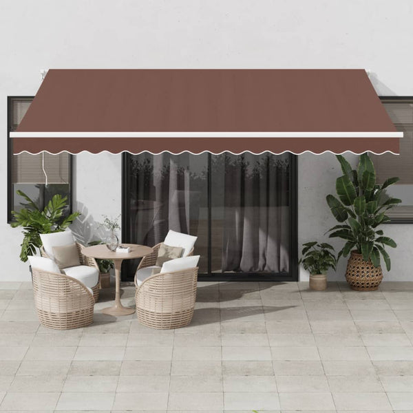 vidaXL Awning Automatic Brown 450x350 cm