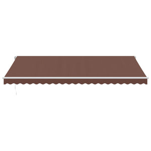 vidaXL Manual Awning with LED Brown 500x350 cm