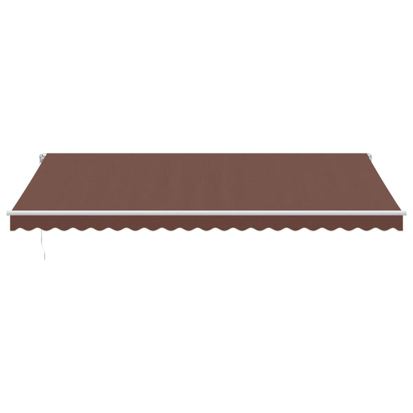 vidaXL Manual Awning with LED Brown 500x350 cm