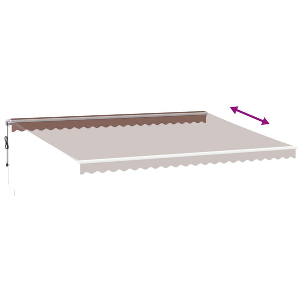 vidaXL Awning Automatic Brown 500x350 cm