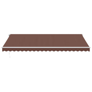 vidaXL Awning Automatic with LED Brown 500x350 cm
