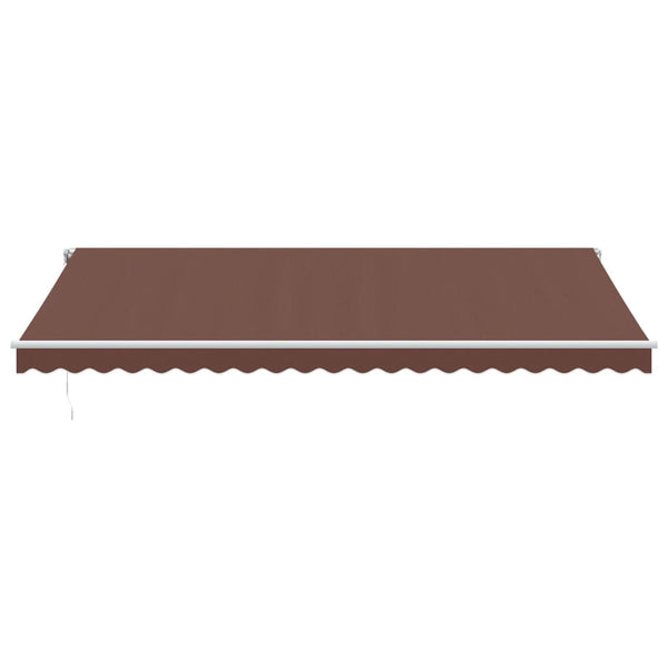 vidaXL Awning Automatic with LED Brown 500x350 cm