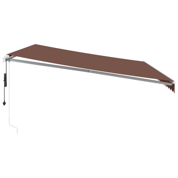 vidaXL Awning Automatic with LED Brown 500x350 cm