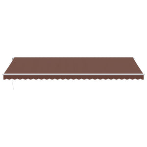 vidaXL Manual Awning Brown 600x350 cm