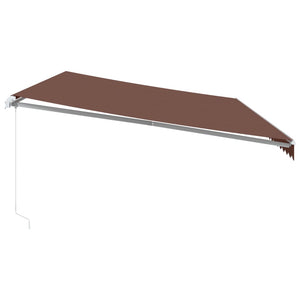 vidaXL Manual Awning Brown 600x350 cm