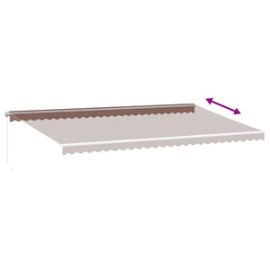 vidaXL Manual Awning Brown 600x350 cm