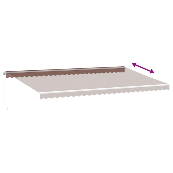 vidaXL Manual Awning Brown 600x350 cm