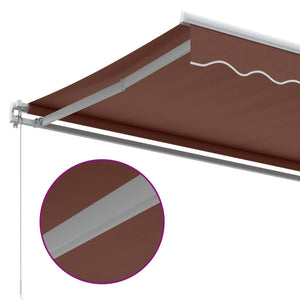 vidaXL Manual Awning Brown 600x350 cm