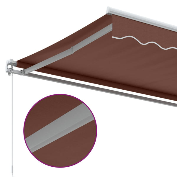 vidaXL Manual Awning Brown 600x350 cm