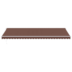 vidaXL Manual Awning with LED Brown 600x350 cm
