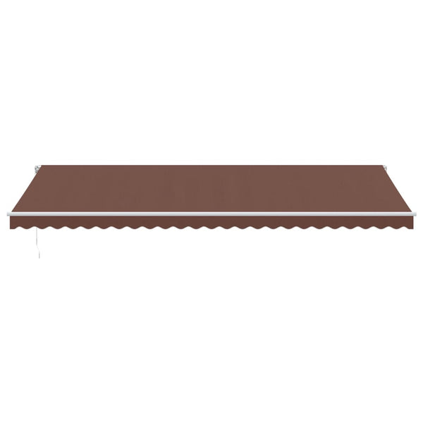 vidaXL Manual Awning with LED Brown 600x350 cm
