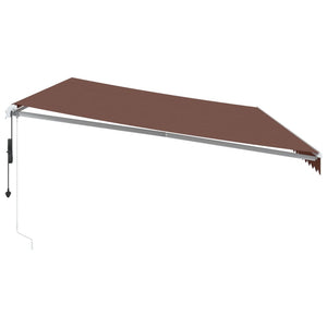 vidaXL Awning Automatic Brown 600x350 cm