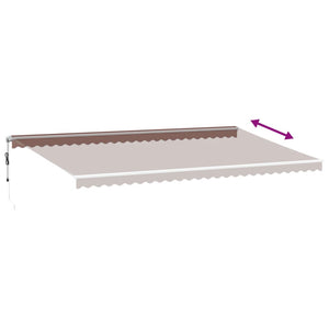 vidaXL Awning Automatic Brown 600x350 cm