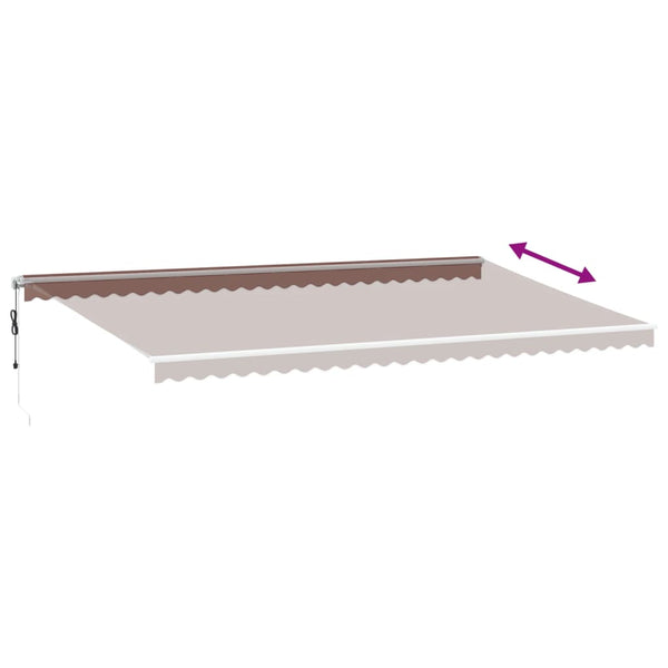 vidaXL Awning Automatic Brown 600x350 cm