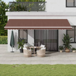 vidaXL Awning Automatic Brown 600x350 cm