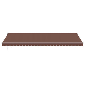 vidaXL Awning Automatic with LED Brown 600x350 cm