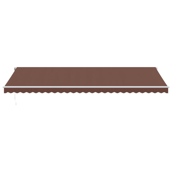 vidaXL Awning Automatic with LED Brown 600x350 cm