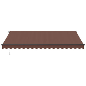 vidaXL Automatic Awning with LEDs Brown 450x350 cm