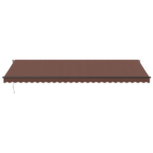 vidaXL Manual Awning with LEDs Brown 600x350 cm
