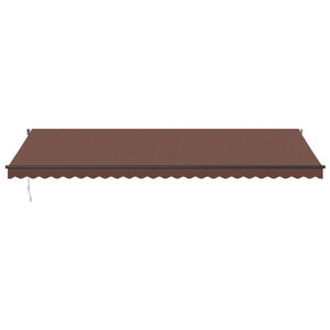 vidaXL Automatic Awning with LEDs Brown 600x350 cm