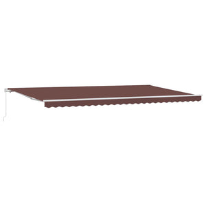 vidaXL Manual Awning Brown 600x300 cm