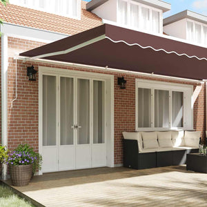 vidaXL Manual Awning Brown 600x300 cm