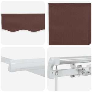 vidaXL Manual Awning Brown 600x300 cm