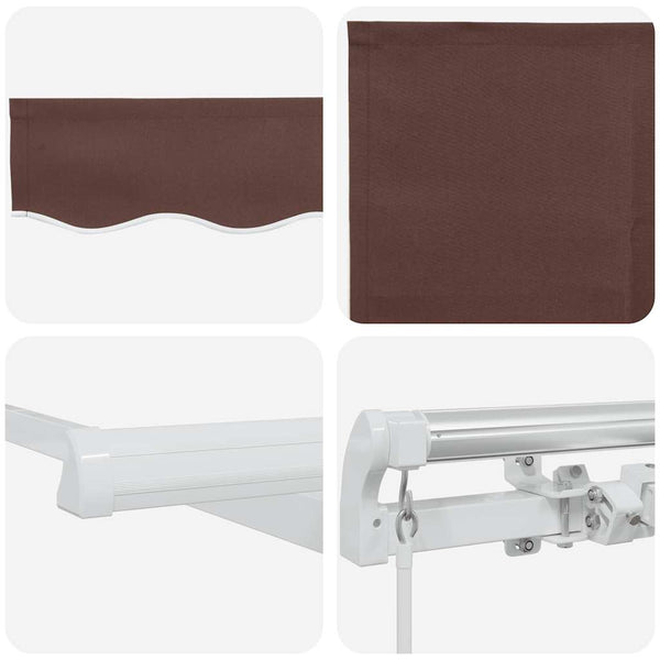 vidaXL Manual Awning Brown 600x300 cm