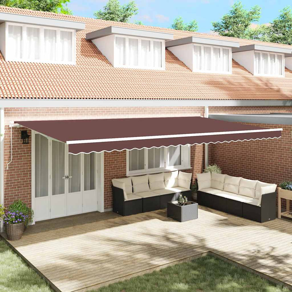 vidaXL Manual Awning Brown 600x300 cm