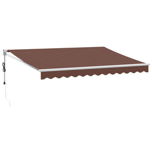 vidaXL Awning Automatic Brown 350x250 cm