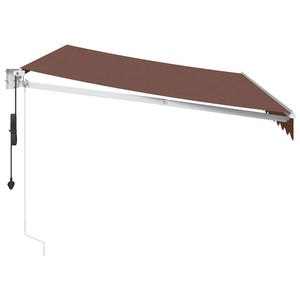 vidaXL Awning Automatic Brown 350x250 cm