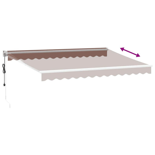 vidaXL Awning Automatic Brown 350x250 cm