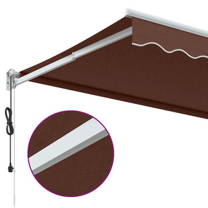 vidaXL Awning Automatic Brown 350x250 cm