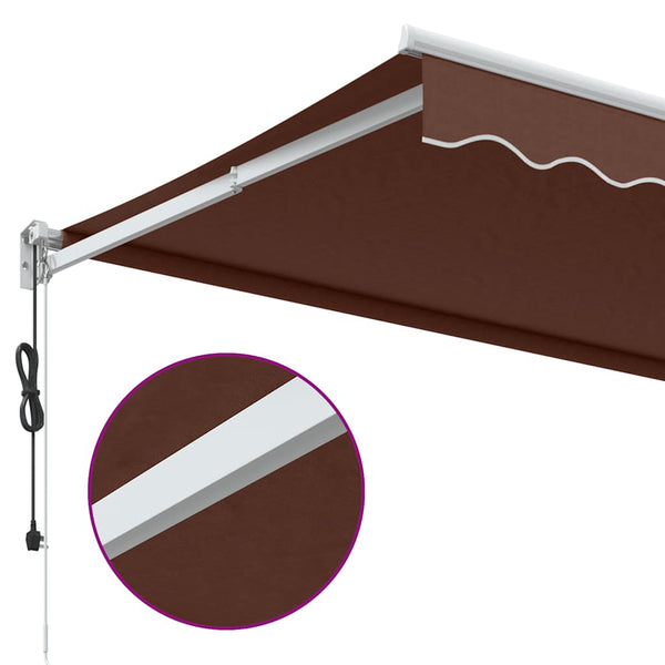 vidaXL Awning Automatic Brown 350x250 cm