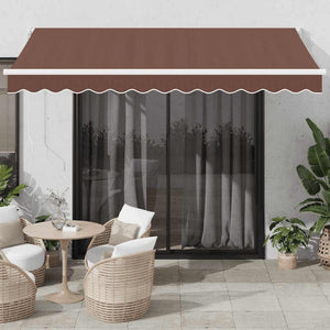 vidaXL Awning Automatic Brown 350x250 cm