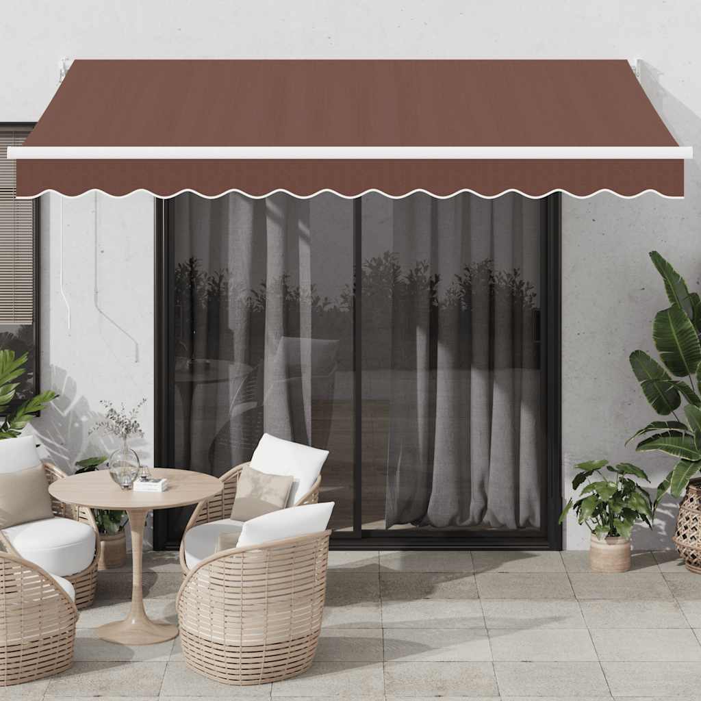 vidaXL Awning Automatic Brown 350x250 cm