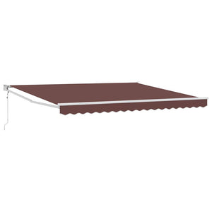 vidaXL Awning Automatic Brown 400x300 cm