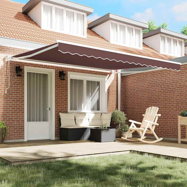 vidaXL Awning Automatic Brown 400x300 cm