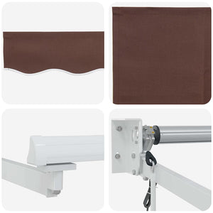 vidaXL Awning Automatic Brown 400x300 cm