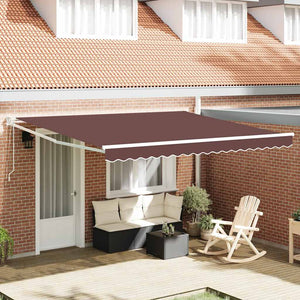 vidaXL Awning Automatic Brown 400x300 cm