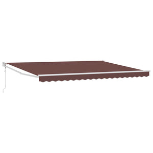 vidaXL Awning Automatic Brown 450x300 cm