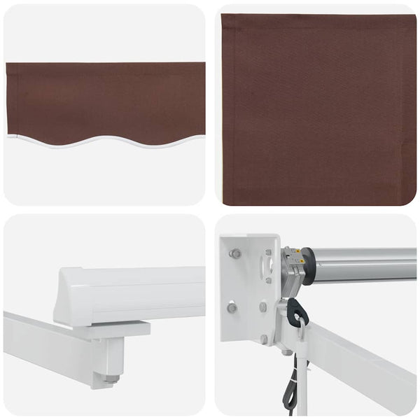 vidaXL Awning Automatic Brown 450x300 cm